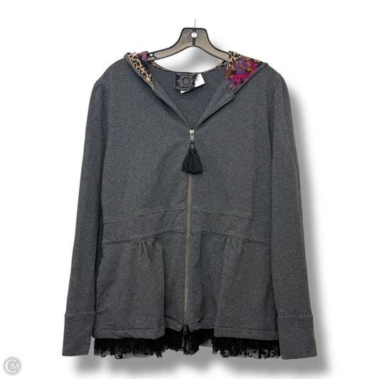 Jacket Other By Johnny Was In Grey, Size: L