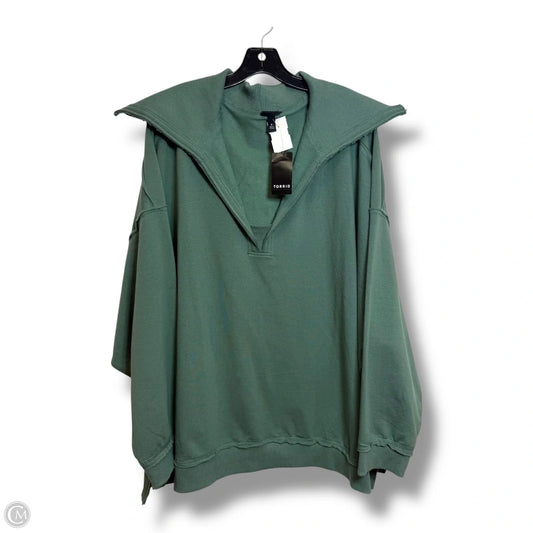 Sweatshirt Collar By Torrid In Green, Size: 4x