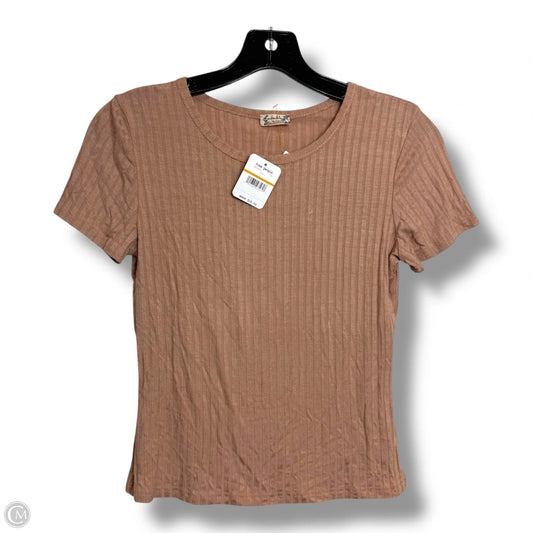 Top Short Sleeve By Free People In Tan, Size: S
