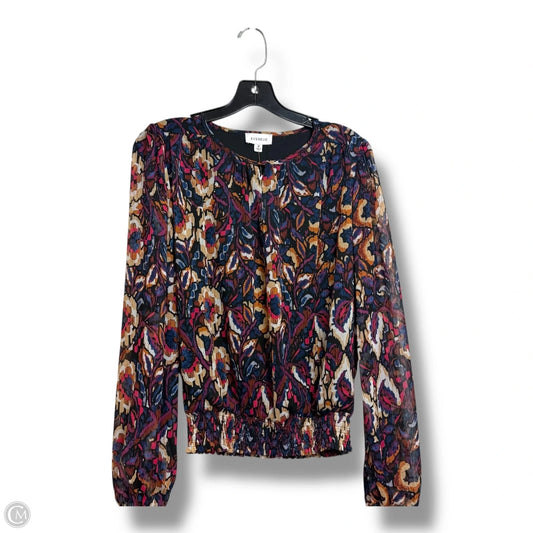 Top Long Sleeve By Evereve In Multi-colored, Size: M
