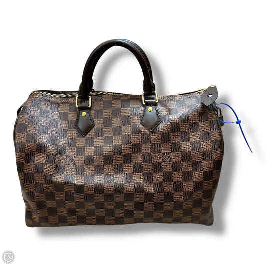Speedy 35 Handbag Luxury Designer By Louis Vuitton, Size: Medium