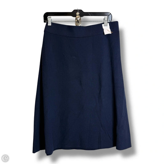 Skirt Midi By Ann Taylor In Navy, Size: L
