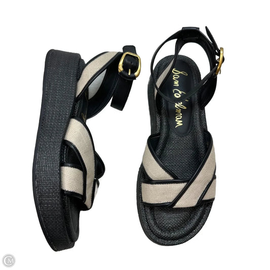 Sandals Flats By Sam Edelman In Black & Tan, Size: 8