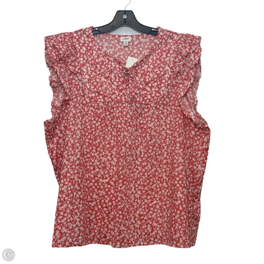 Top Sleeveless By J. Crew In Coral, Size: 3x