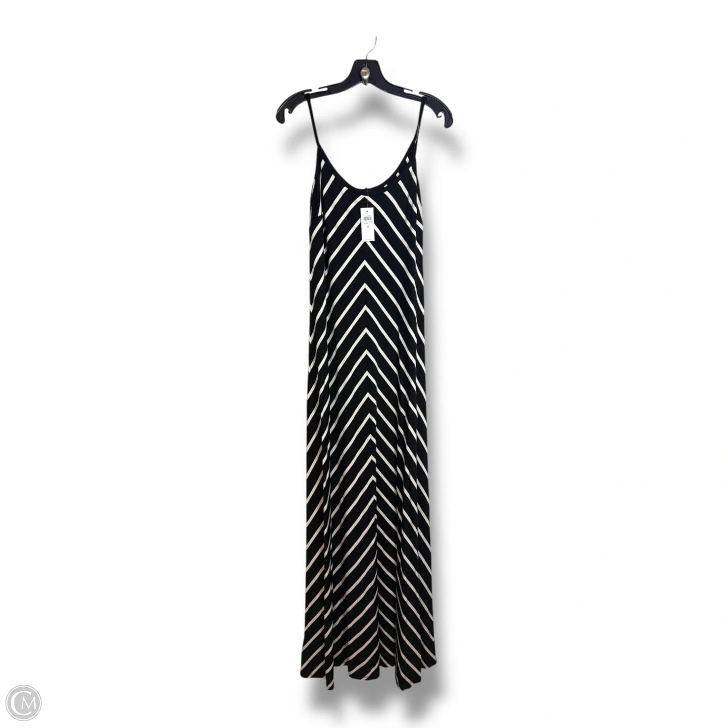 Dress Casual Maxi By Banana Republic In Black & White, Size: M