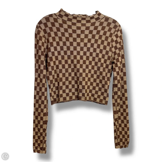 Top Long Sleeve By Astr In Brown, Size: S