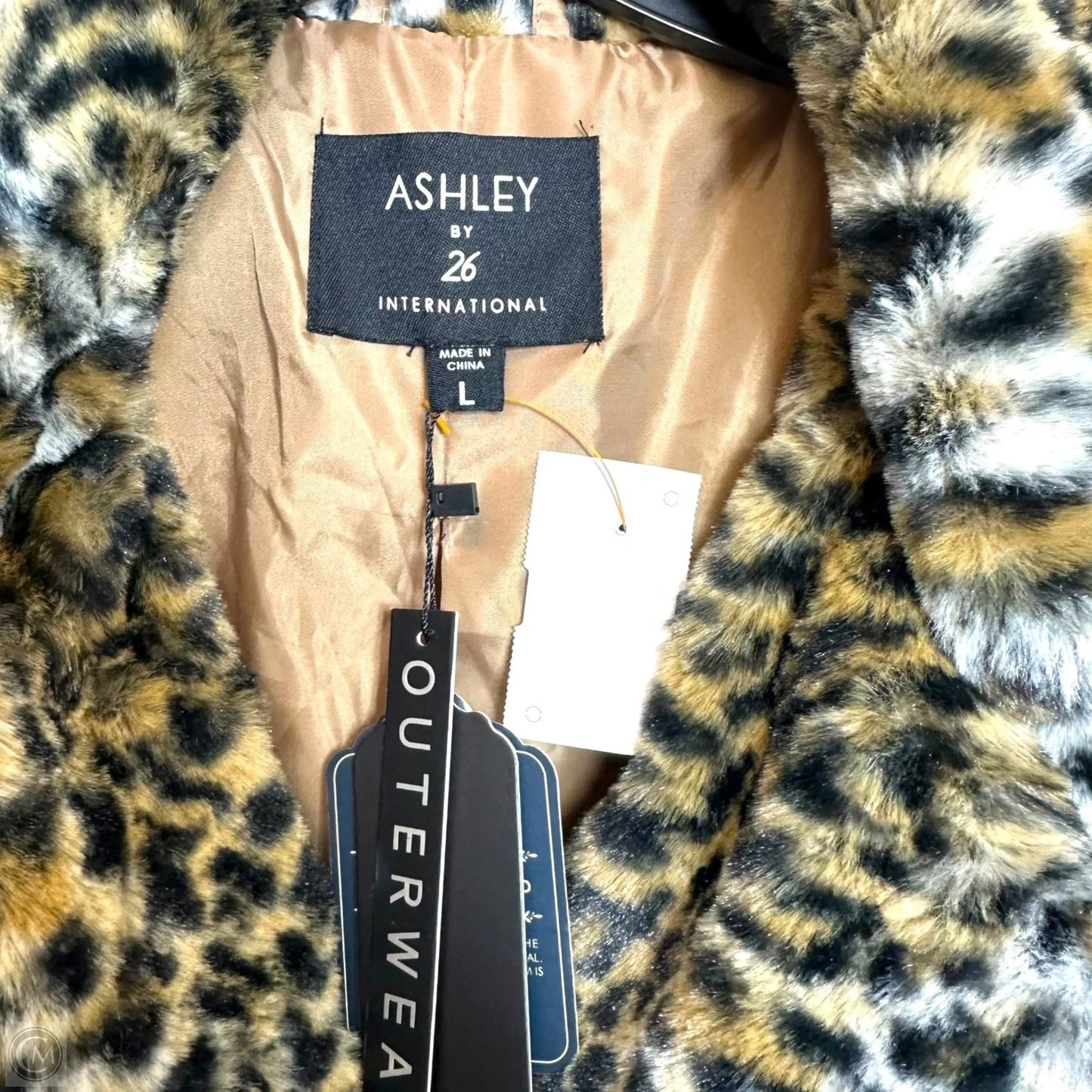 Coat Faux Fur & Sherpa By Clothes Mentor In Animal Print, Size: L