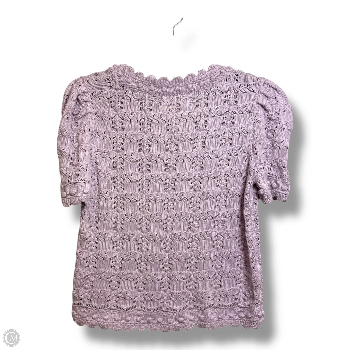 Top Short Sleeve By Anthropologie In Purple, Size: M