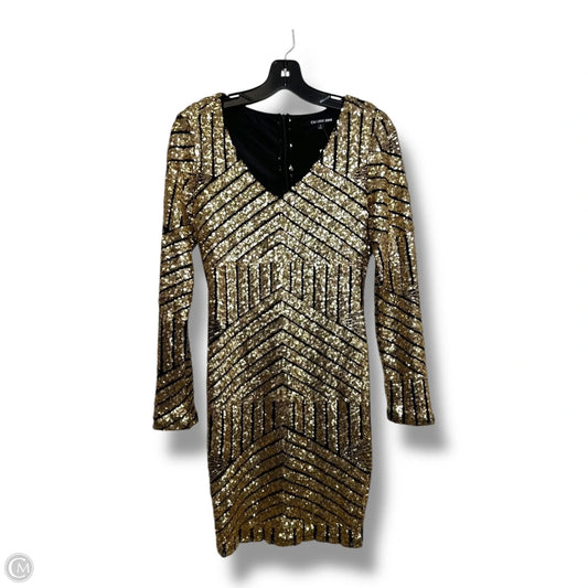 Dress Party Short By GIANNI BINI In sparkling Black & Gold, Size: S