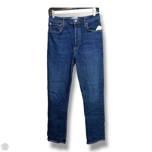 Jeans Straight By Agolde In Blue Denim, Size: 6