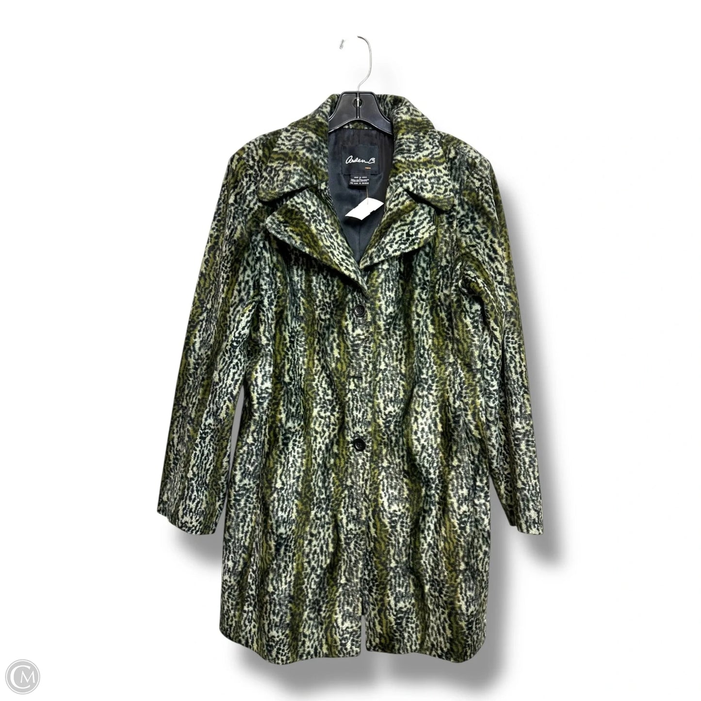 Coat Faux Fur & Sherpa By Arden B In Animal Print, Size: L