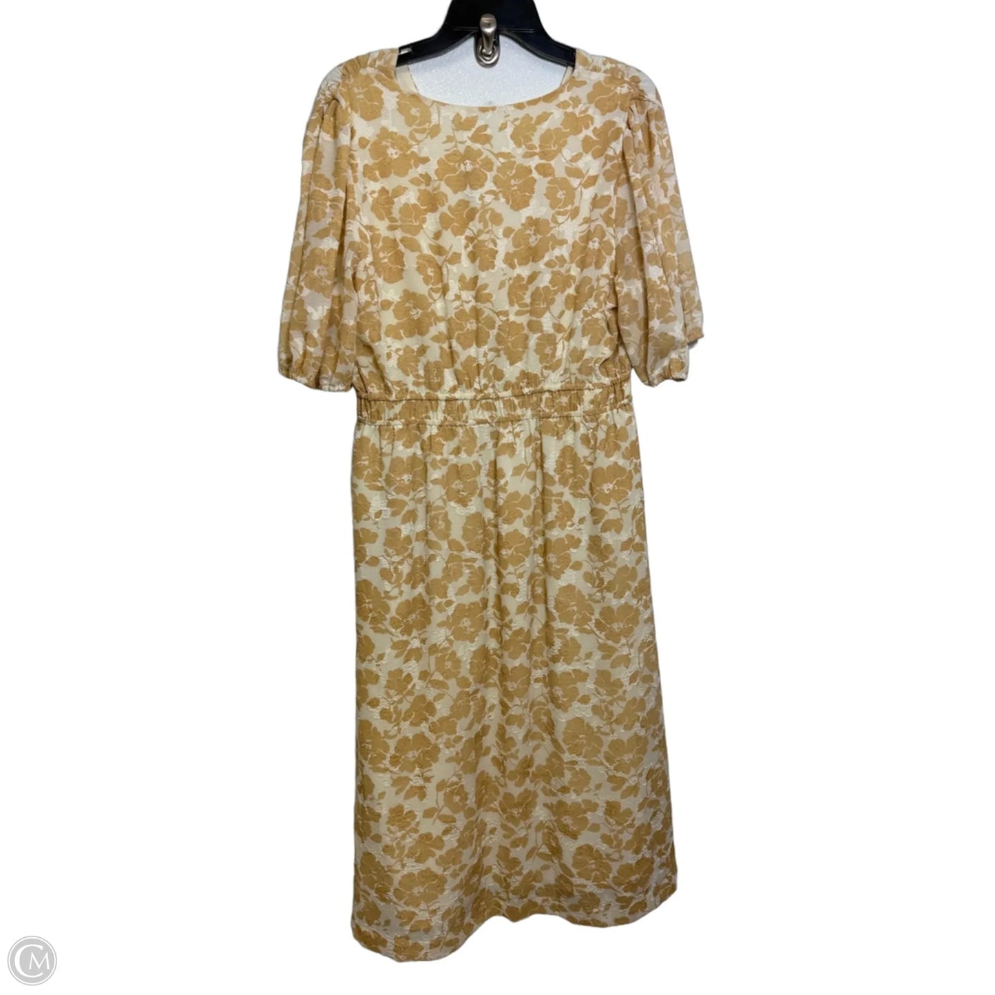 Dress Casual Maxi By Draper James In Tan & White, Size: L