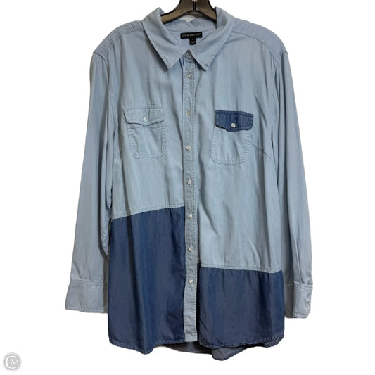 Top Long Sleeve By Lane Bryant In Blue Denim, Size: 20