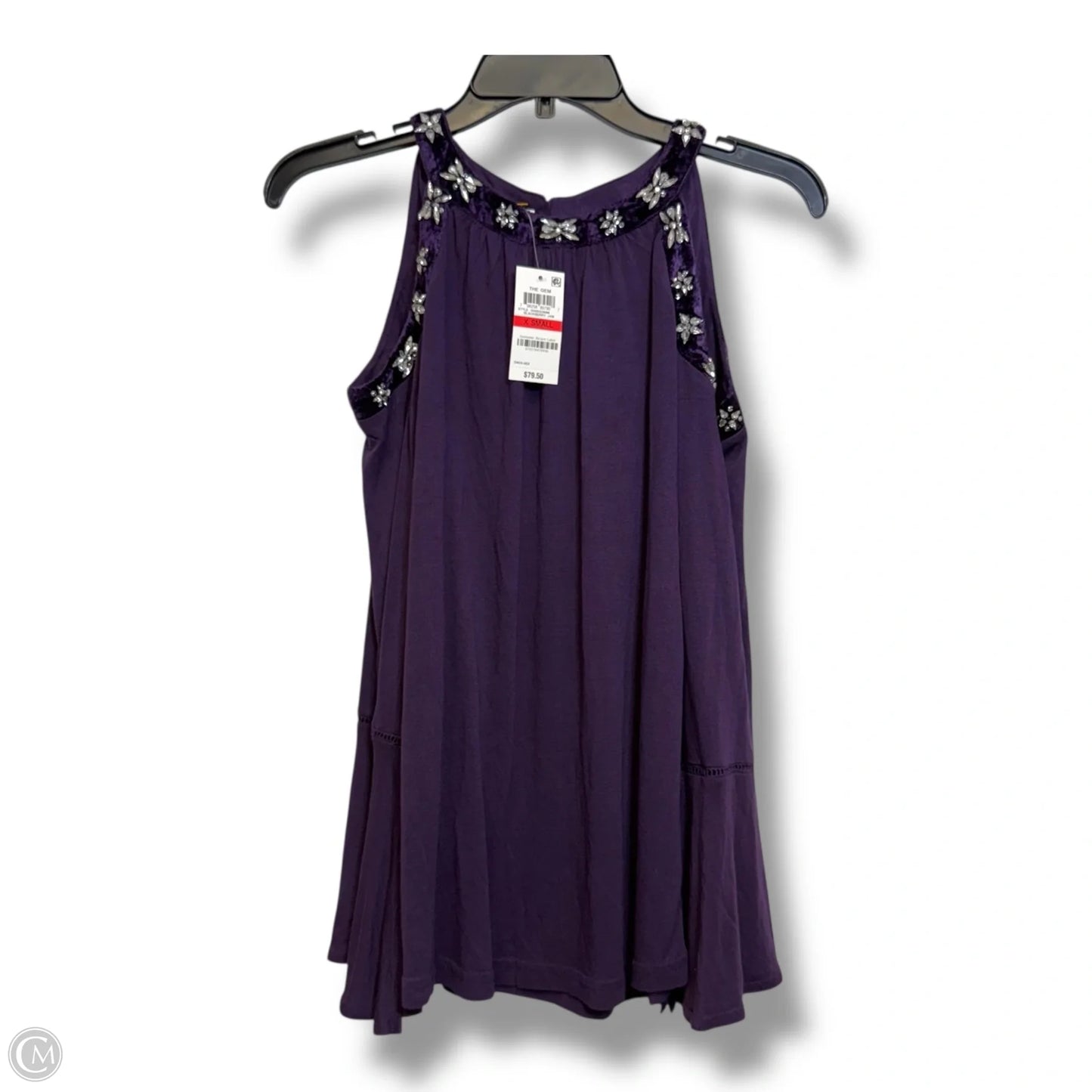 Top Long Sleeve By Inc In Purple, Size: Xs