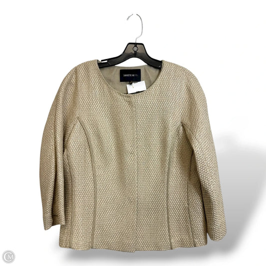 Blazer Designer By Lafayette 148 In Tan, Size: 12