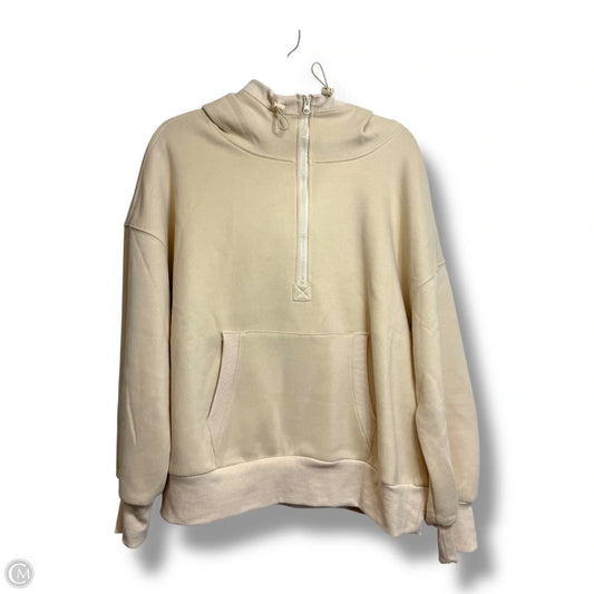 Sweatshirt Hoodie By New In In Ivory, Size: M