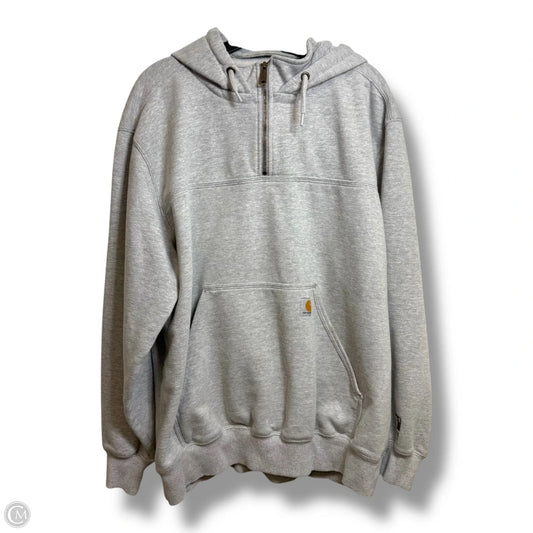 Sweatshirt Hoodie By Carhartt In Grey, Size: Xl