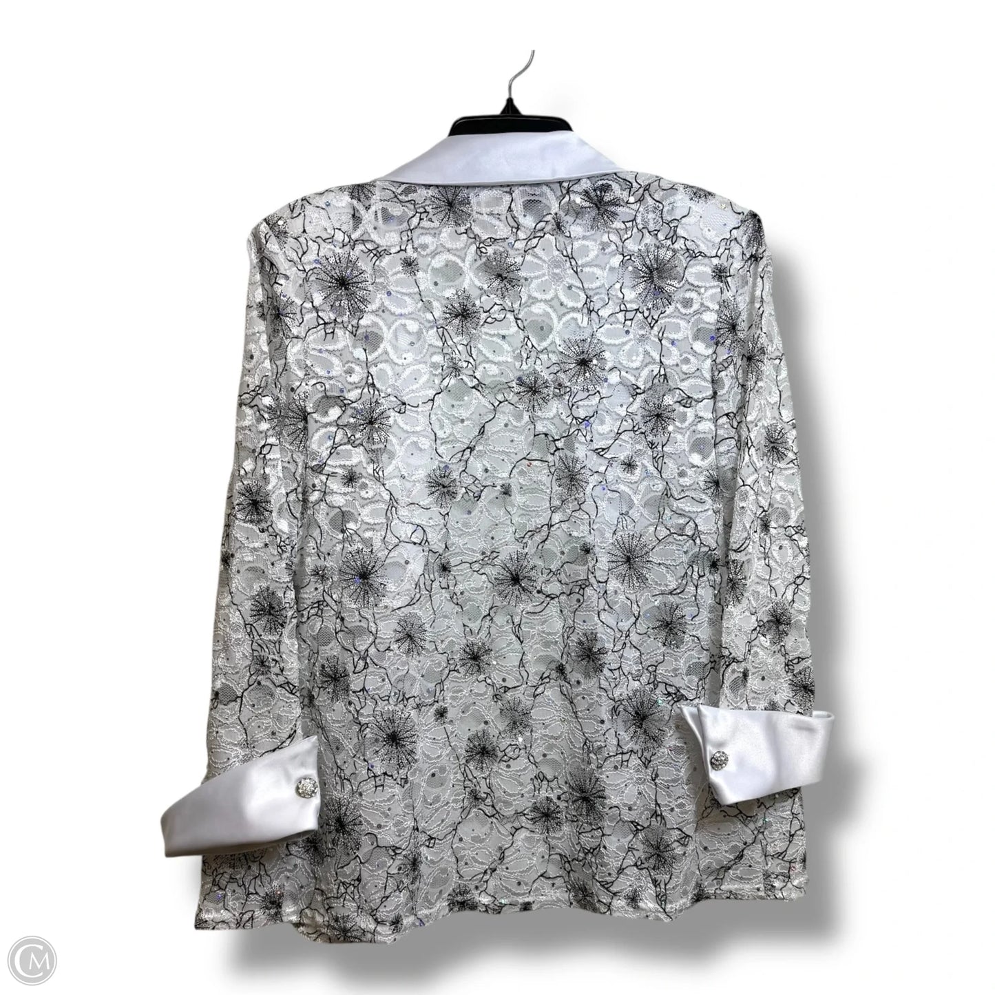 Top 2pc Long Sleeve By R And M Richards In White, Size: 12