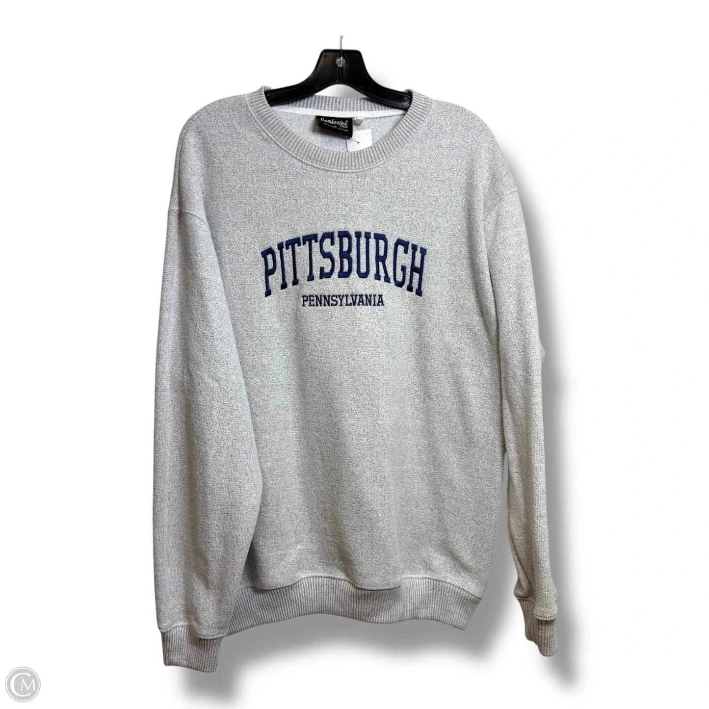 Pittsburgh Sweatshirt Crewneck By Clothes Mentor In Grey, Size: Xl
