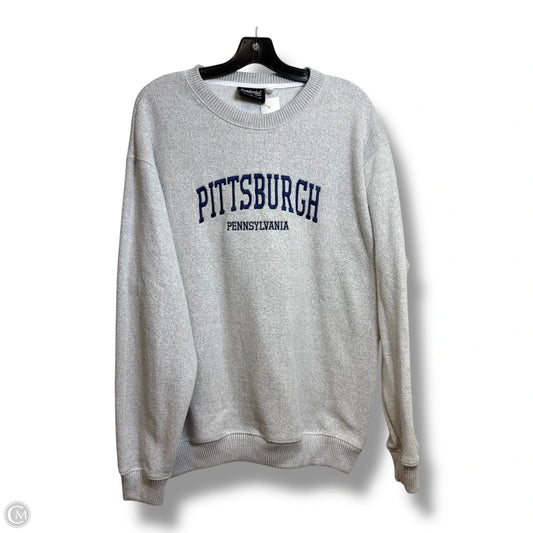 Pittsburgh Sweatshirt Crewneck By Clothes Mentor In Grey, Size: Xl