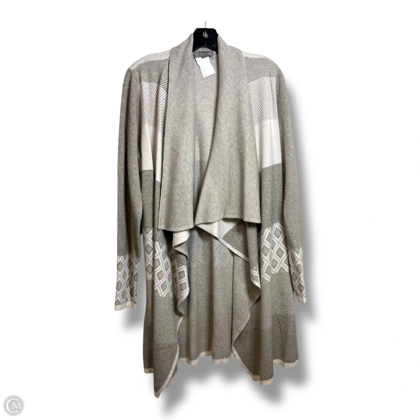 Cardigan By Evolution In Grey & White, Size: L