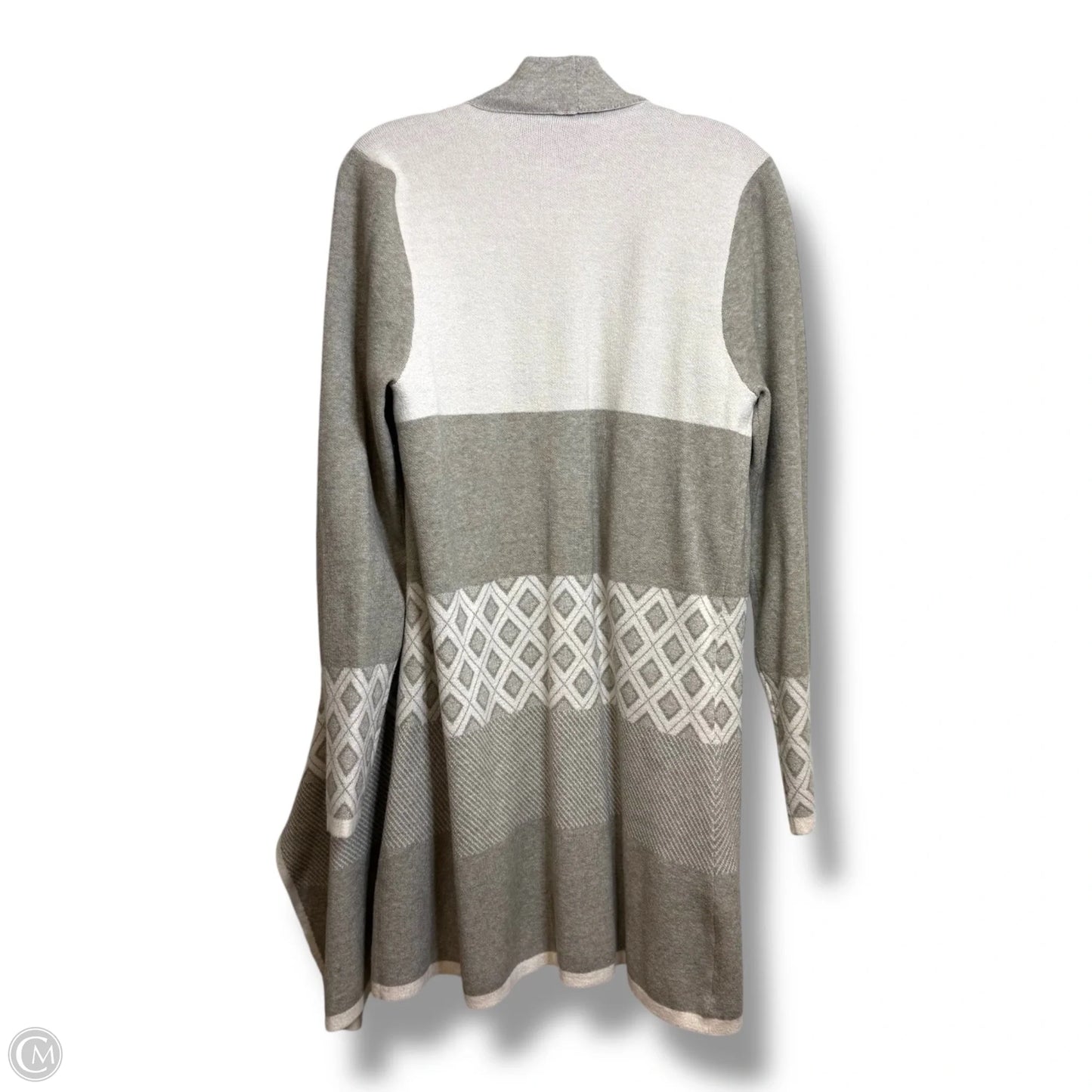 Cardigan By Evolution In Grey & White, Size: L