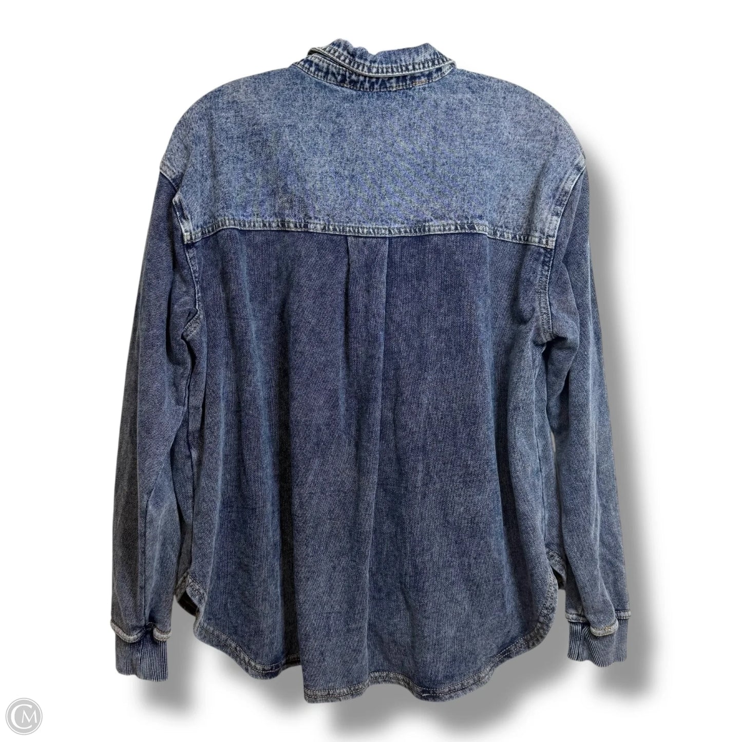 Top Long Sleeve By Jane And Delancey In Blue Denim, Size: L