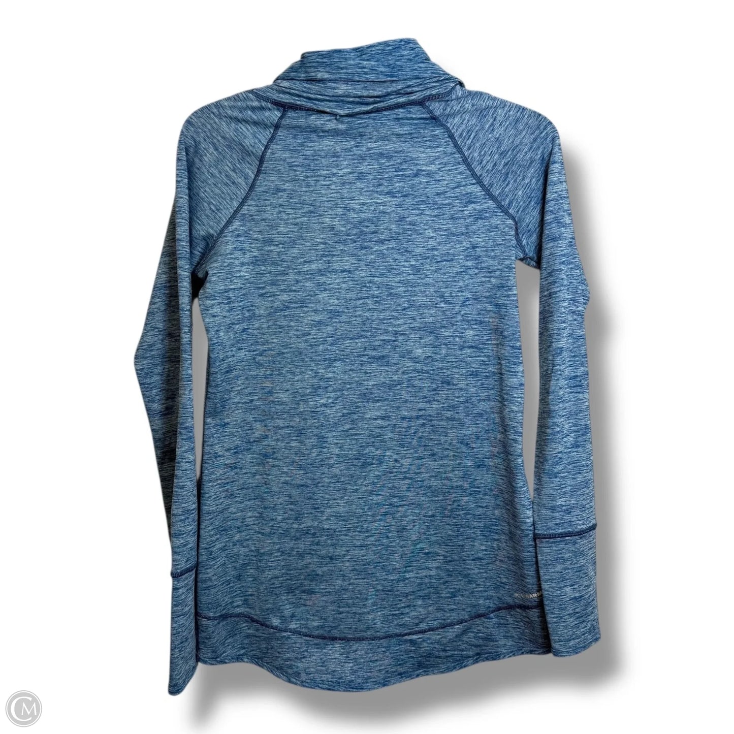 Athletic Top Long Sleeve Collar By Reebok In Blue, Size: M