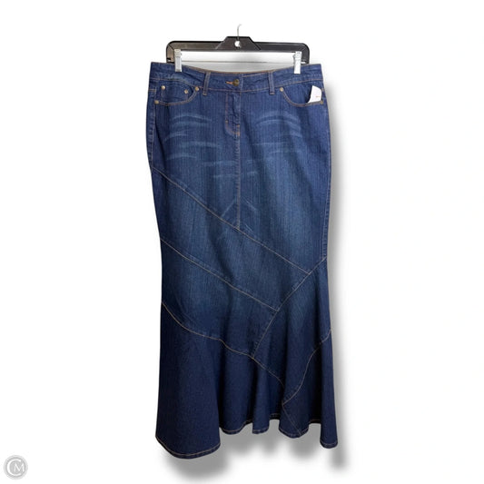 Skirt Maxi By Clothes Mentor In Blue Denim, Size: 14