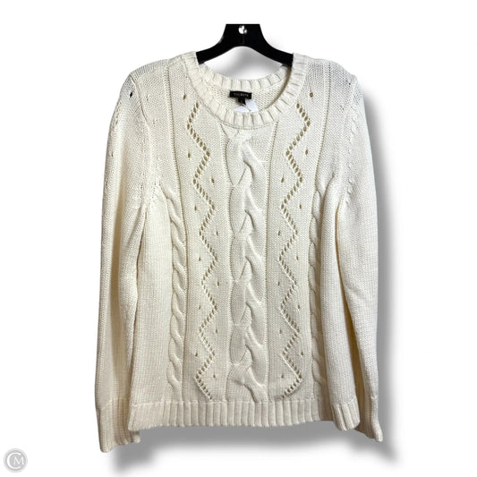 Sweater By Talbots In Ivory, Size: L