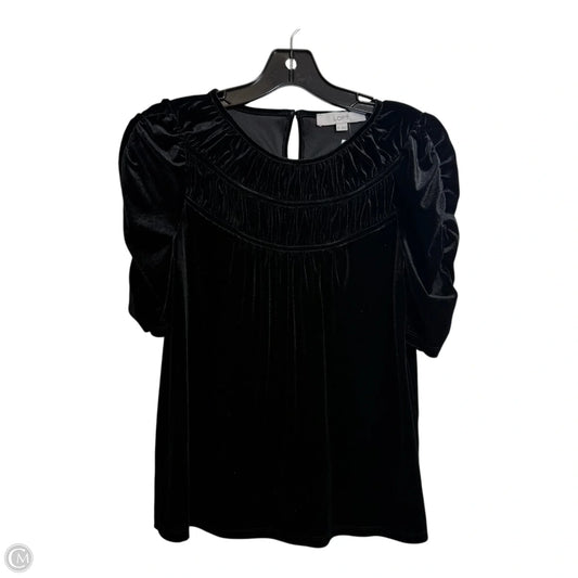 Top Short Sleeve By Loft In Black, Size: Xs