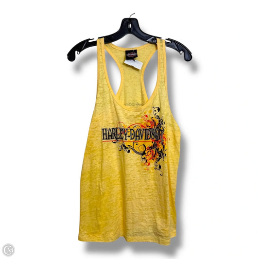 Tank Top By Harley Davidson In Yellow, Size: Xl