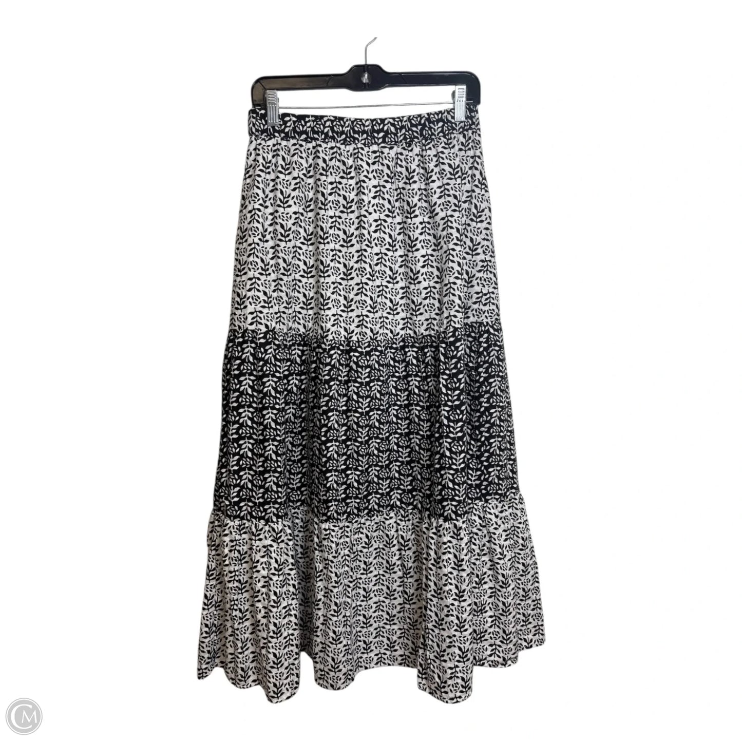 Skirt Maxi By Loft In Black & White, Size: S