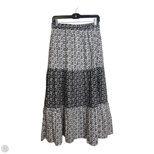 Skirt Maxi By Loft In Black & White, Size: S