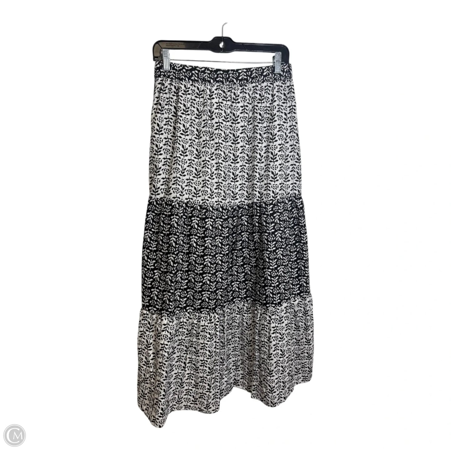 Skirt Maxi By Loft In Black & White, Size: S