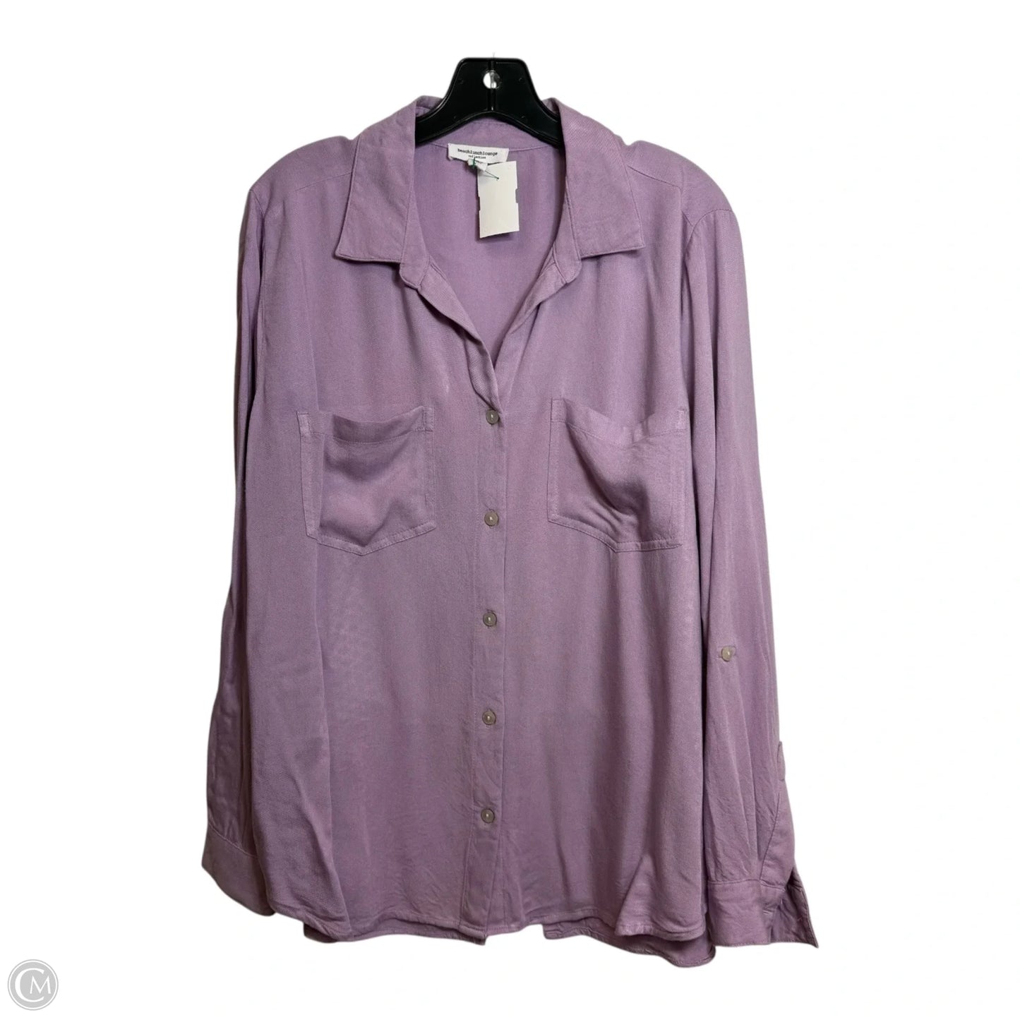 Top Long Sleeve By Beachlunchlounge In Purple, Size: L