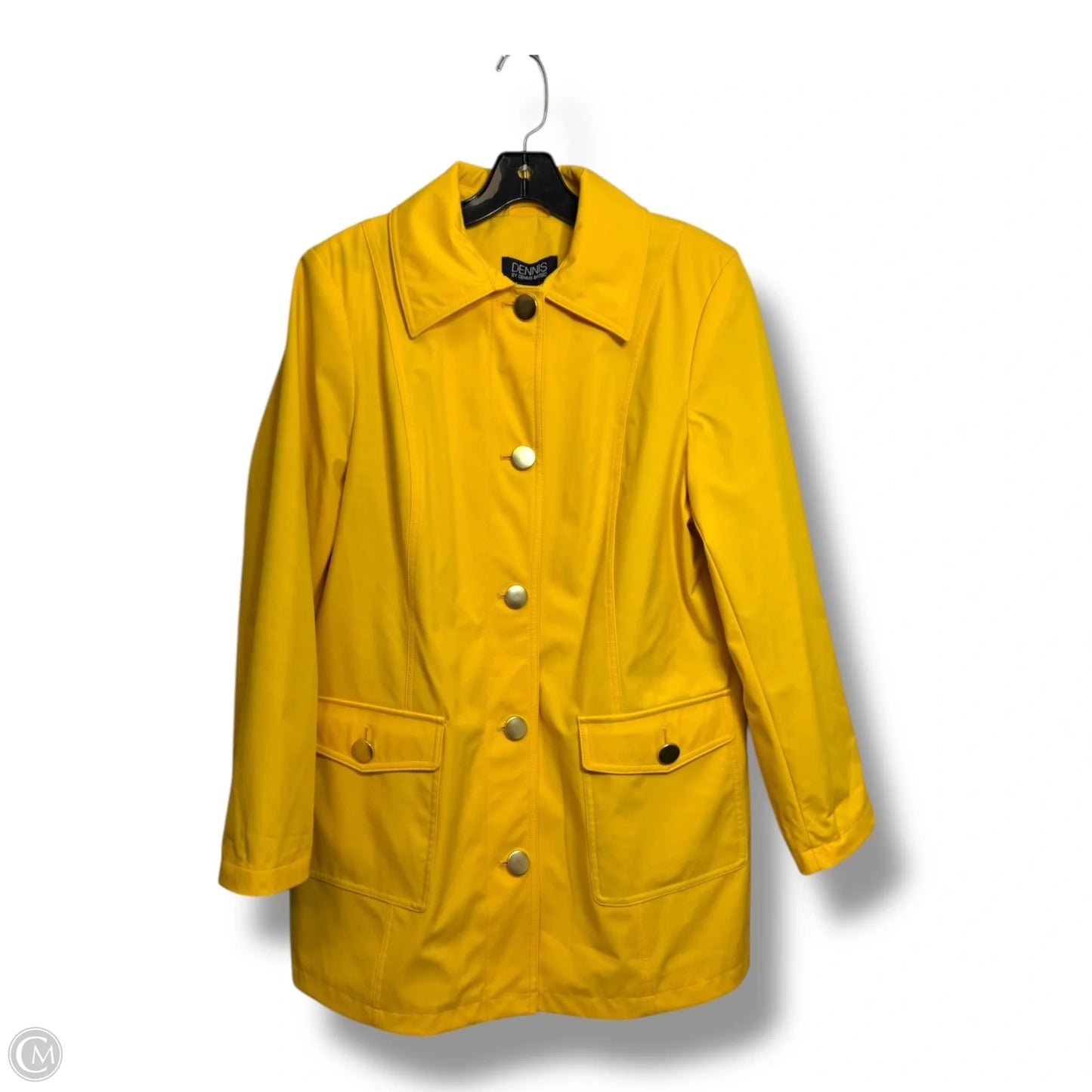 Jacket Windbreaker By Dennis Basso Qvc In Yellow, Size: M