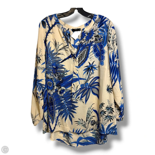 Top Long Sleeve By Tahari In Multi-colored, Size: 1x