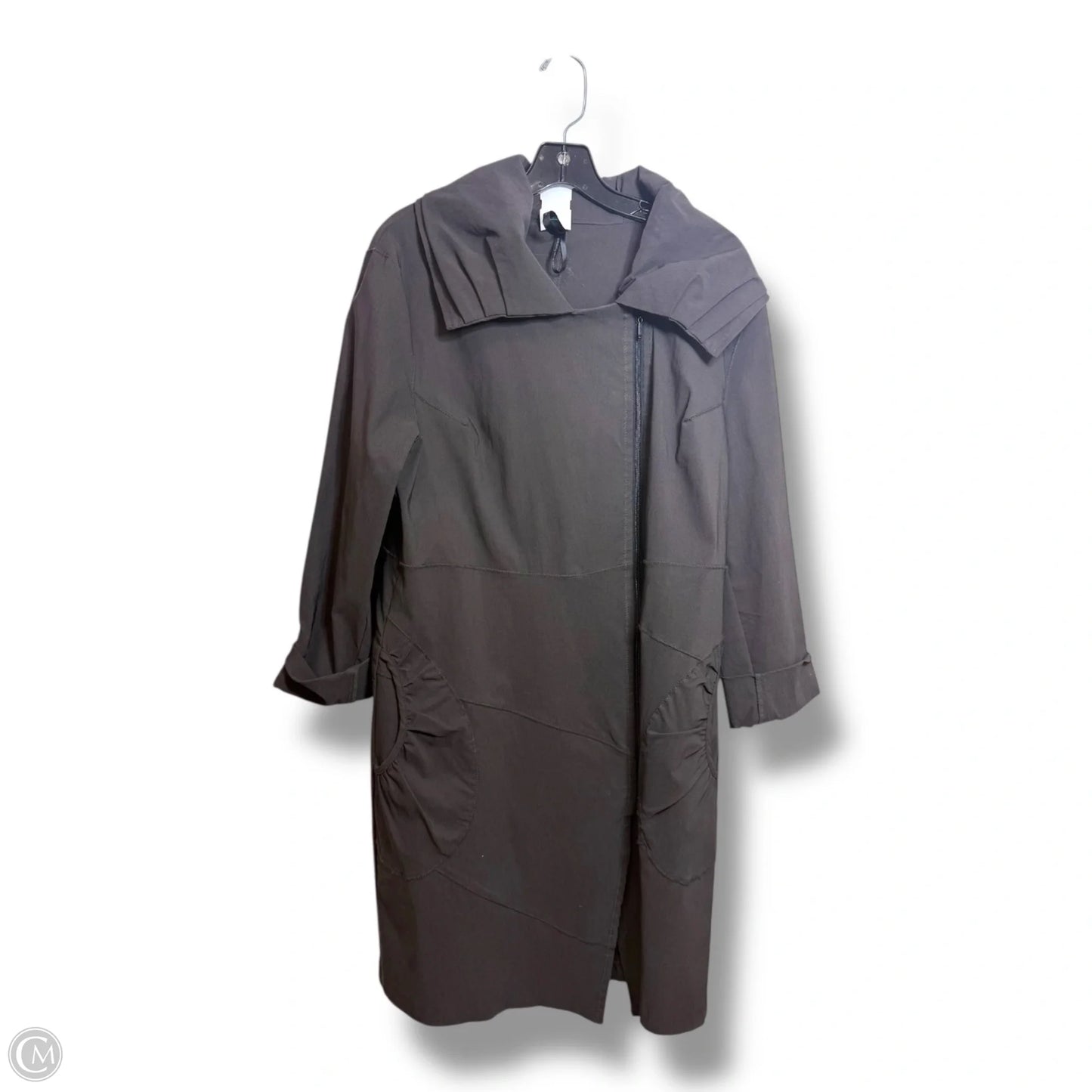 Jacket Windbreaker By Clothes Mentor In Brown, Size: 4