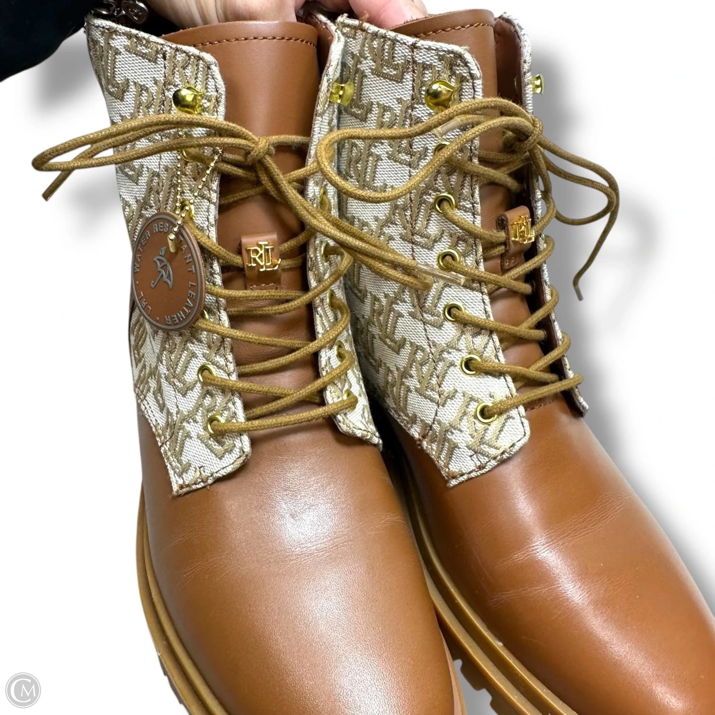 Boots Ankle Flats By Lauren By Ralph Lauren In Multi-colored, Size: 8.5