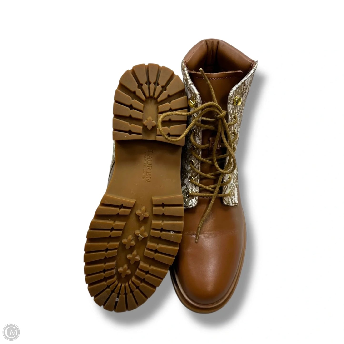 Boots Ankle Flats By Lauren By Ralph Lauren In Multi-colored, Size: 8.5