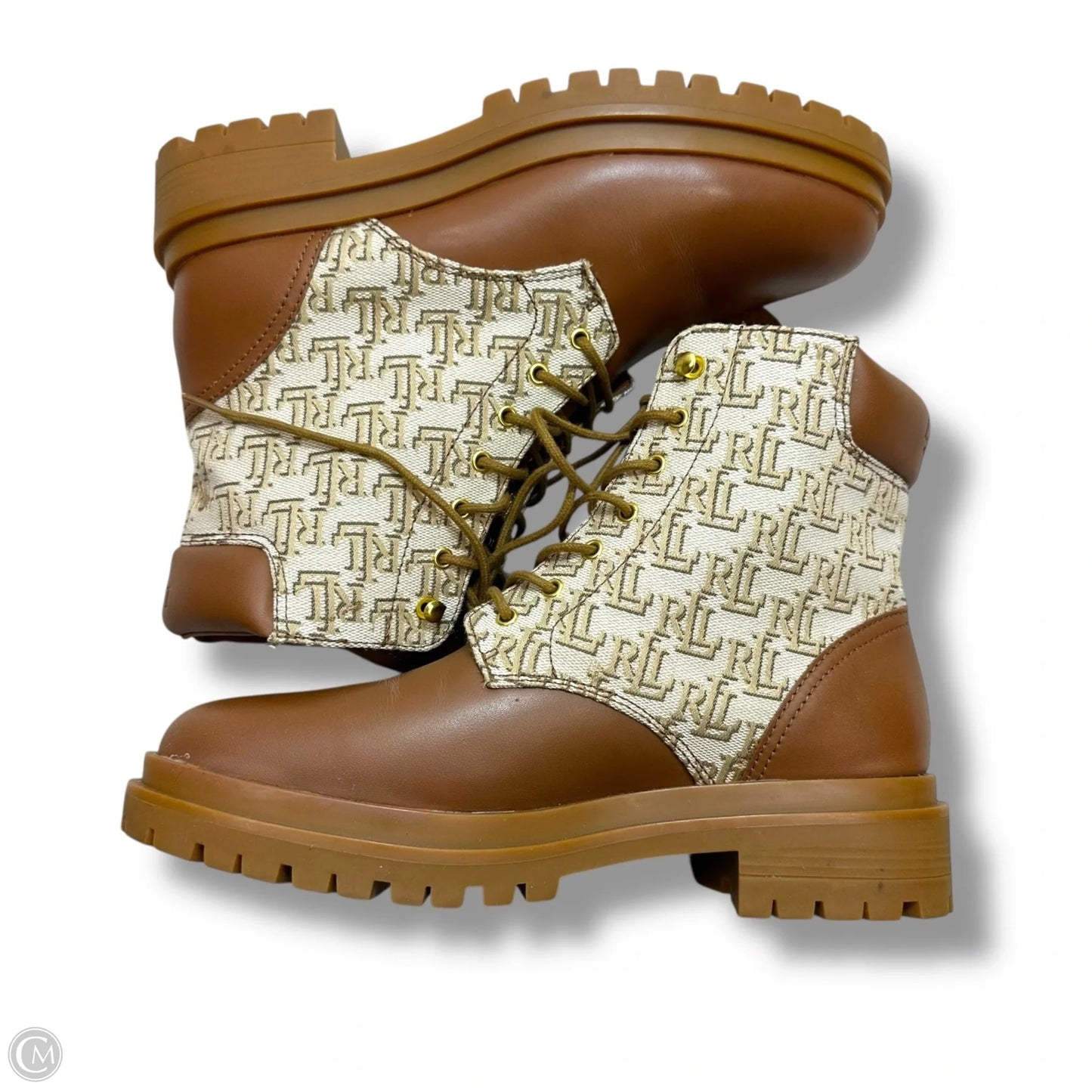 Boots Ankle Flats By Lauren By Ralph Lauren In Multi-colored, Size: 8.5