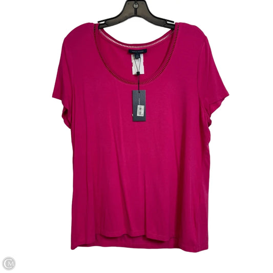 Top Short Sleeve By Tommy Hilfiger In Pink, Size: L