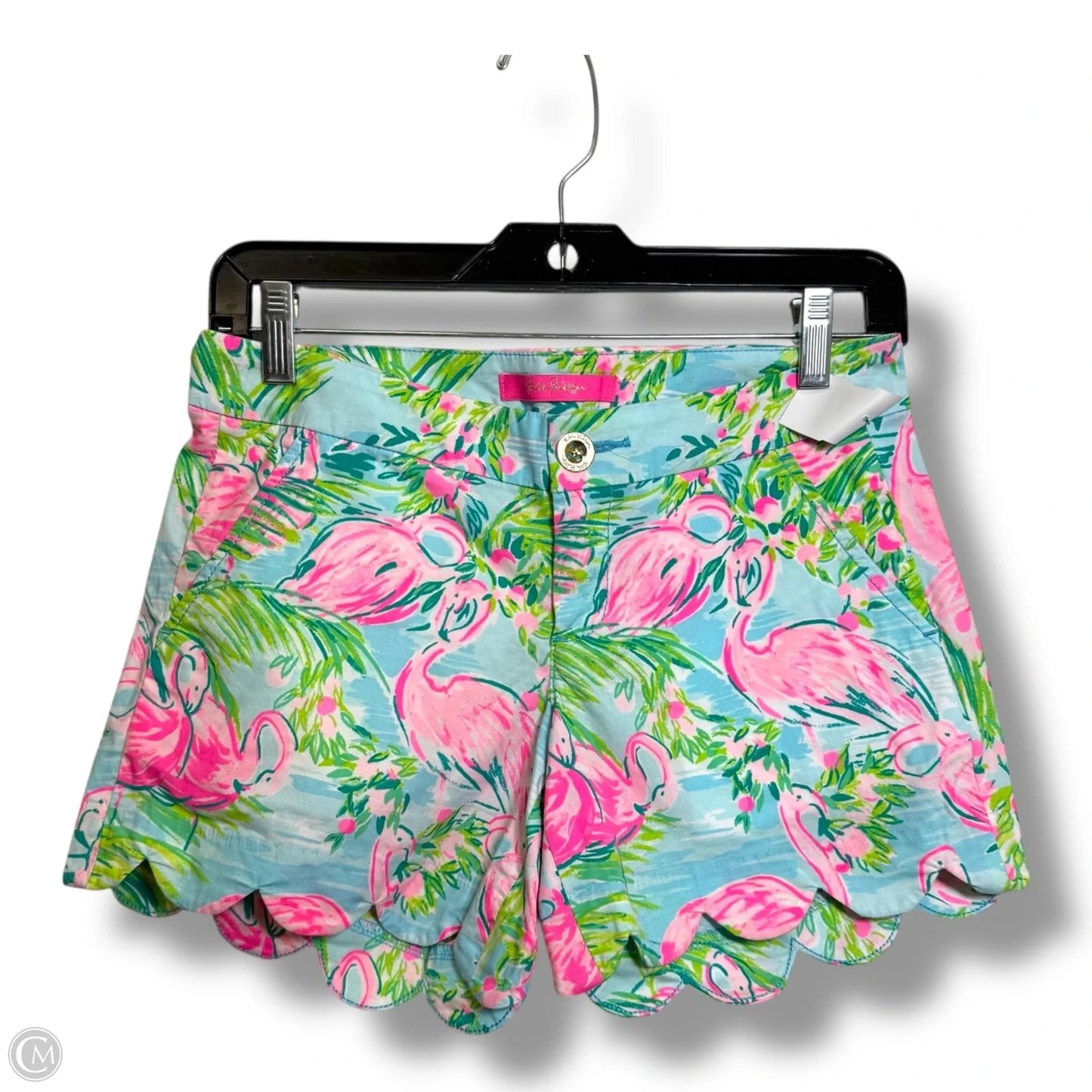 Flamingo Shorts Designer By Lilly Pulitzer In Multi-colored, Size: 0