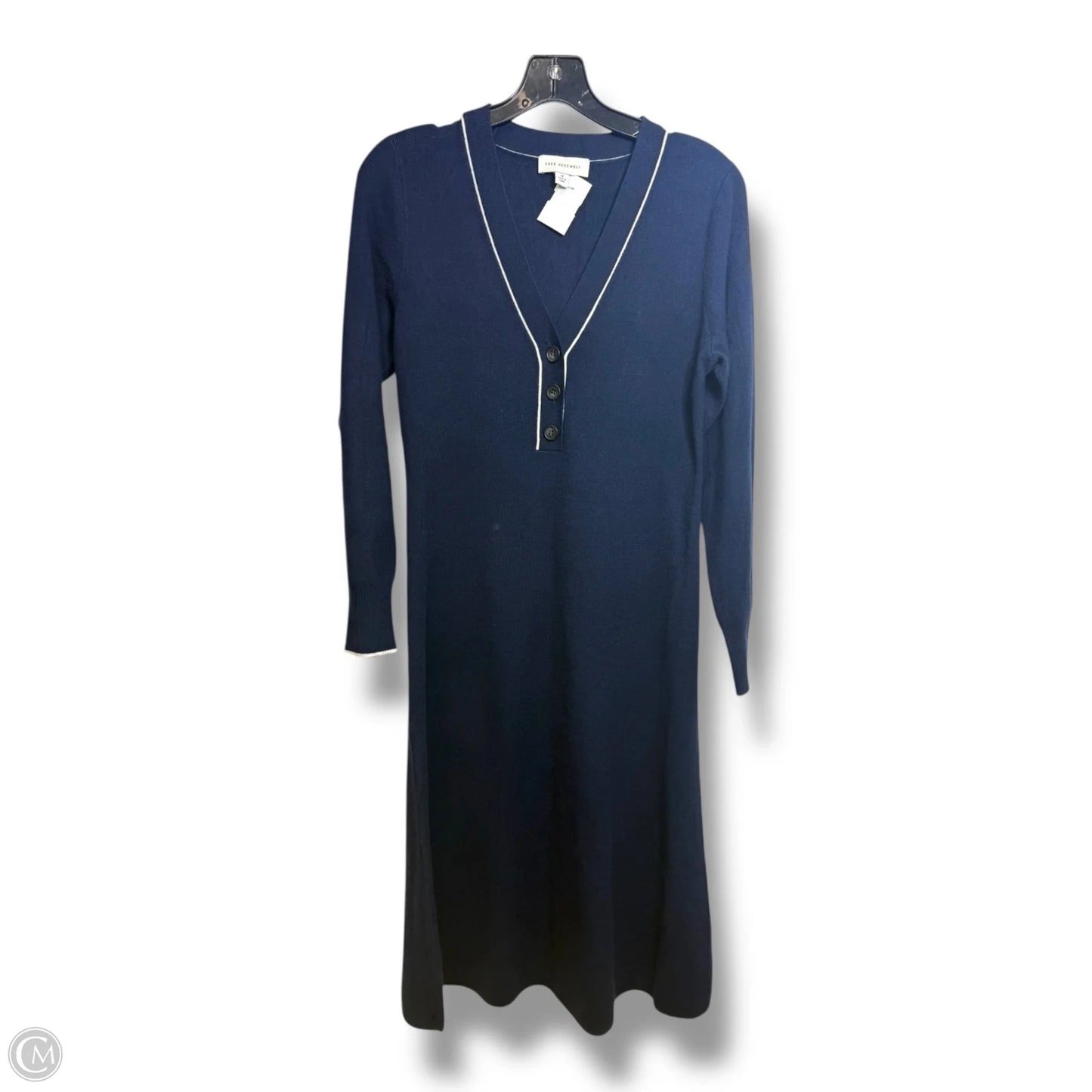 Dress Sweater By Free Assembly In Navy, Size: M
