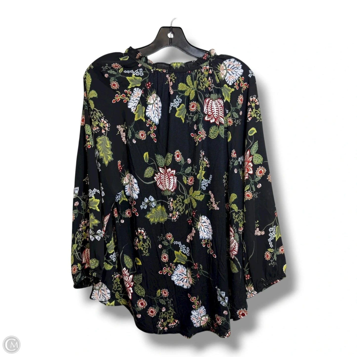 Top Long Sleeve By Loft In Floral Print, Size: L