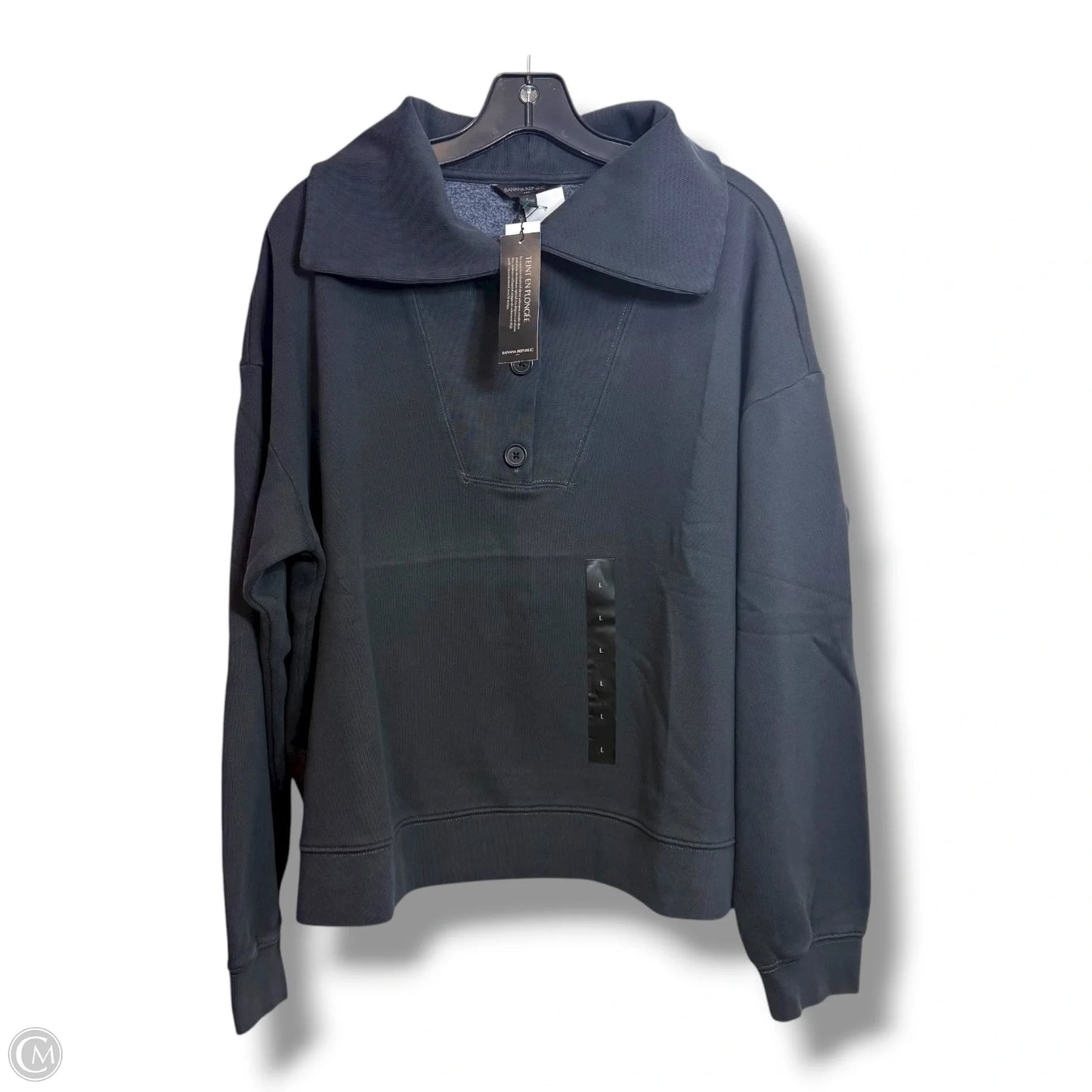 Top Long Sleeve By Banana Republic In Grey, Size: L