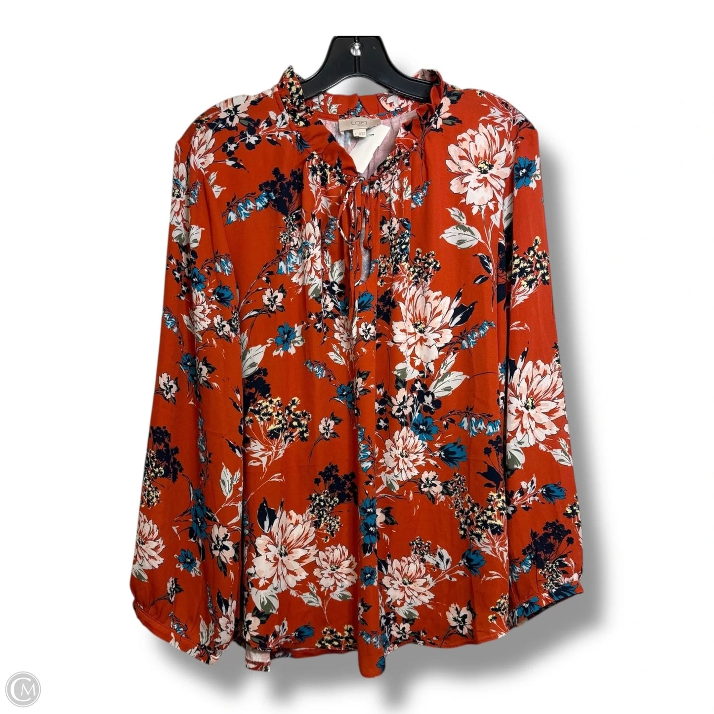 Top Long Sleeve By Loft In Orange, Size: L