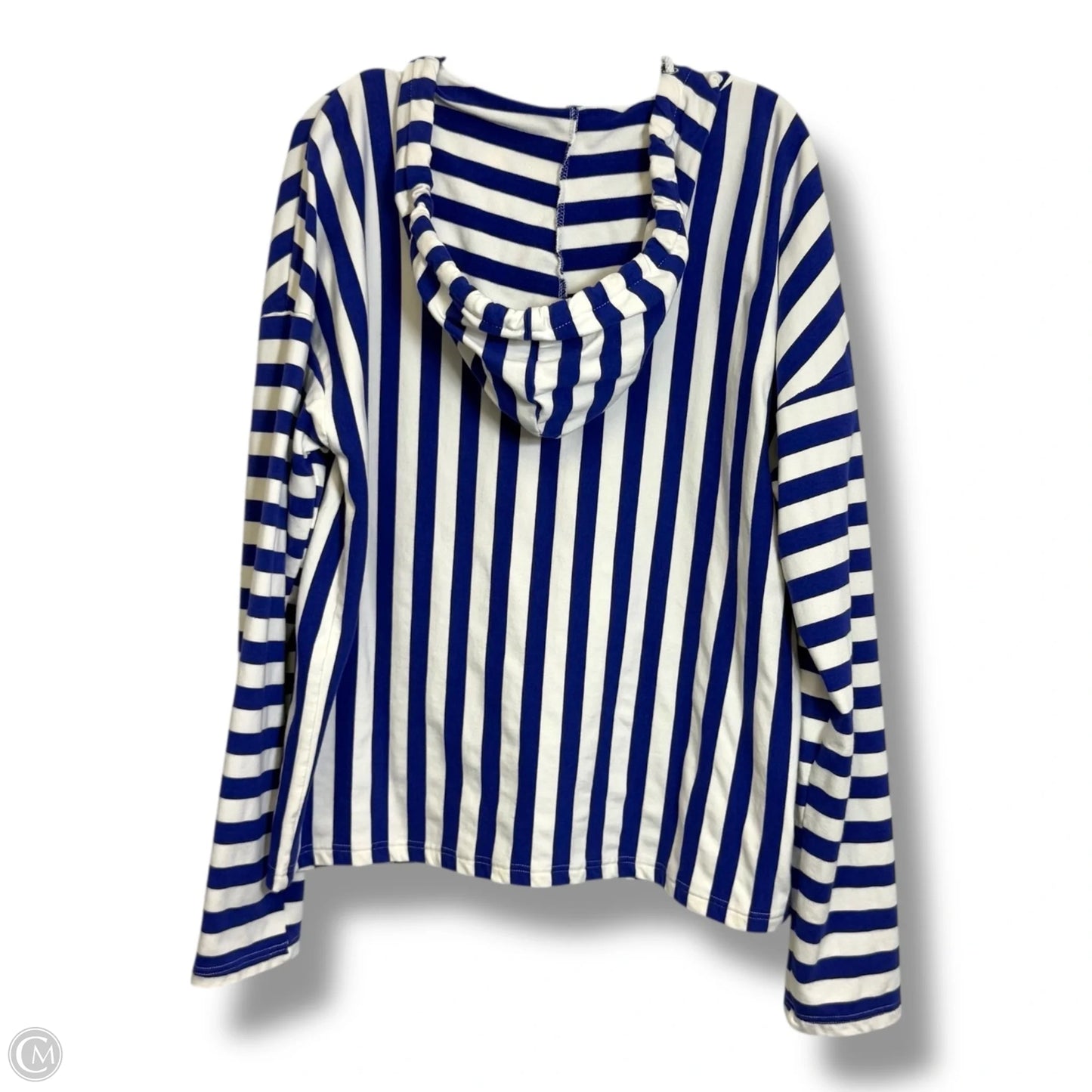 Sweatshirt Hoodie By Clothes Mentor In Striped Pattern, Size: Xl