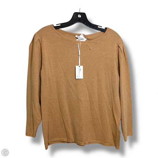 Top Long Sleeve By Vila Milano In Tan, Size: L